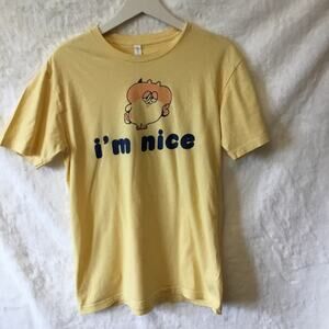 Next Level Apparel "I'm Nice" Yellow T-Shirt